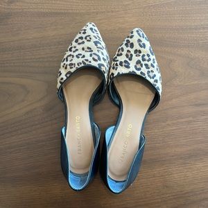 Franco Sarto leopard calf hair and leather flat